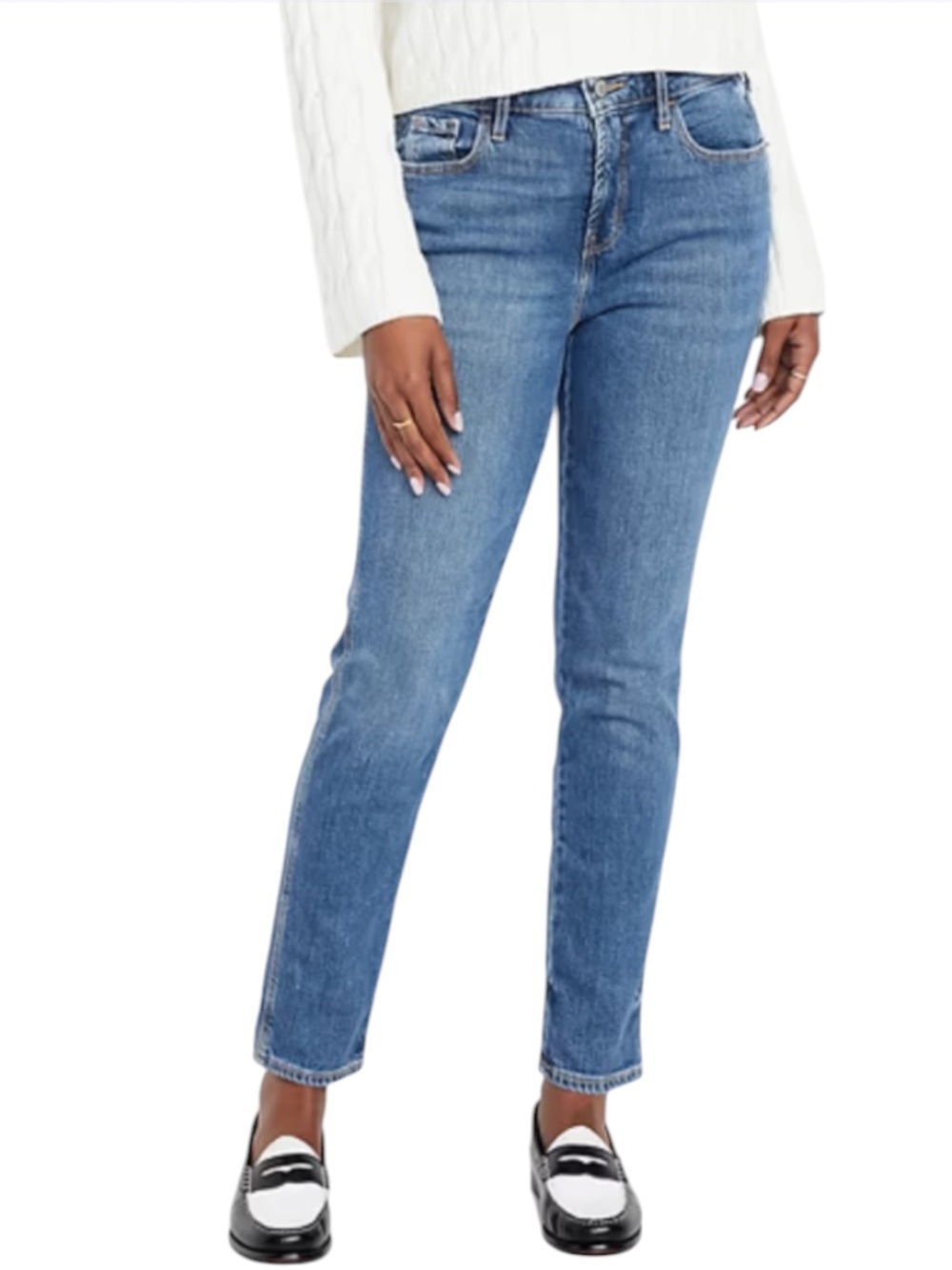 NEW Old Navy Curvy Vintage Slim Jeans High-Rise Stretch Blue Denim Size 26 Y2K